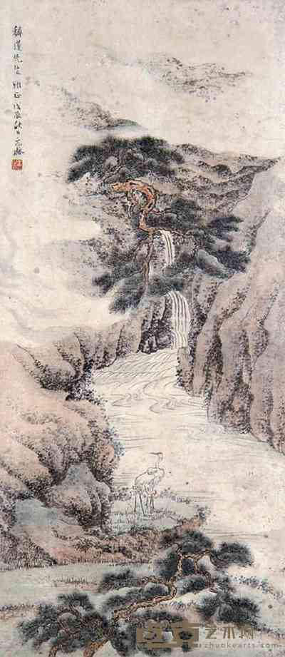 王二水 山水 立轴 79×35cm